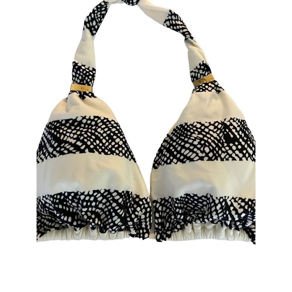 VIX Paula Hermanny Women’s Swimsuit Bikini SZ M Gold Hardware on Bikini Top & Bo